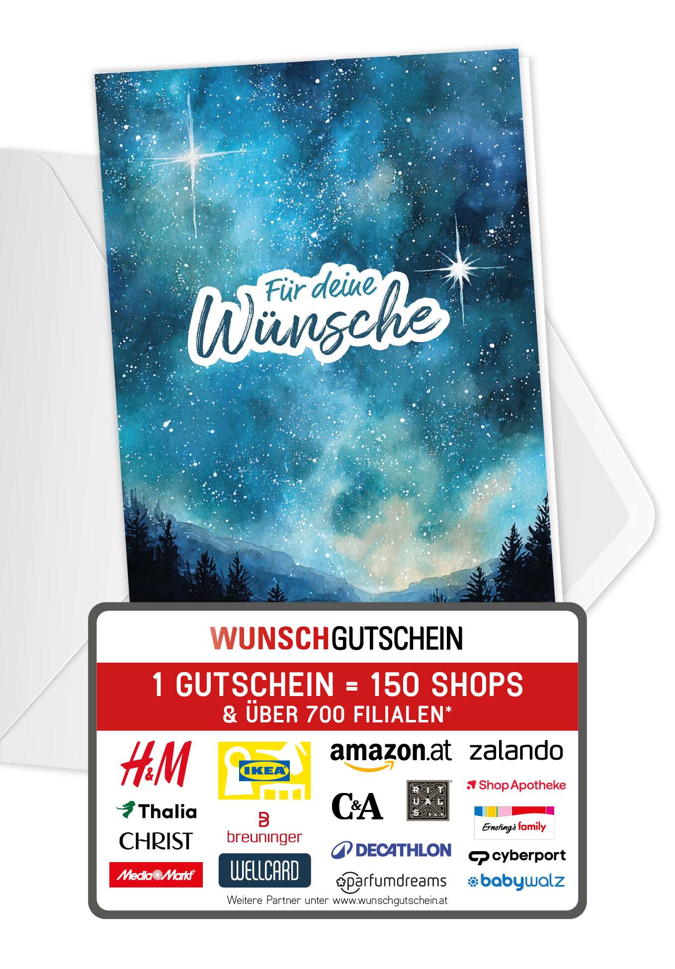 Für deine Wünsche - Nachthimmel Blau