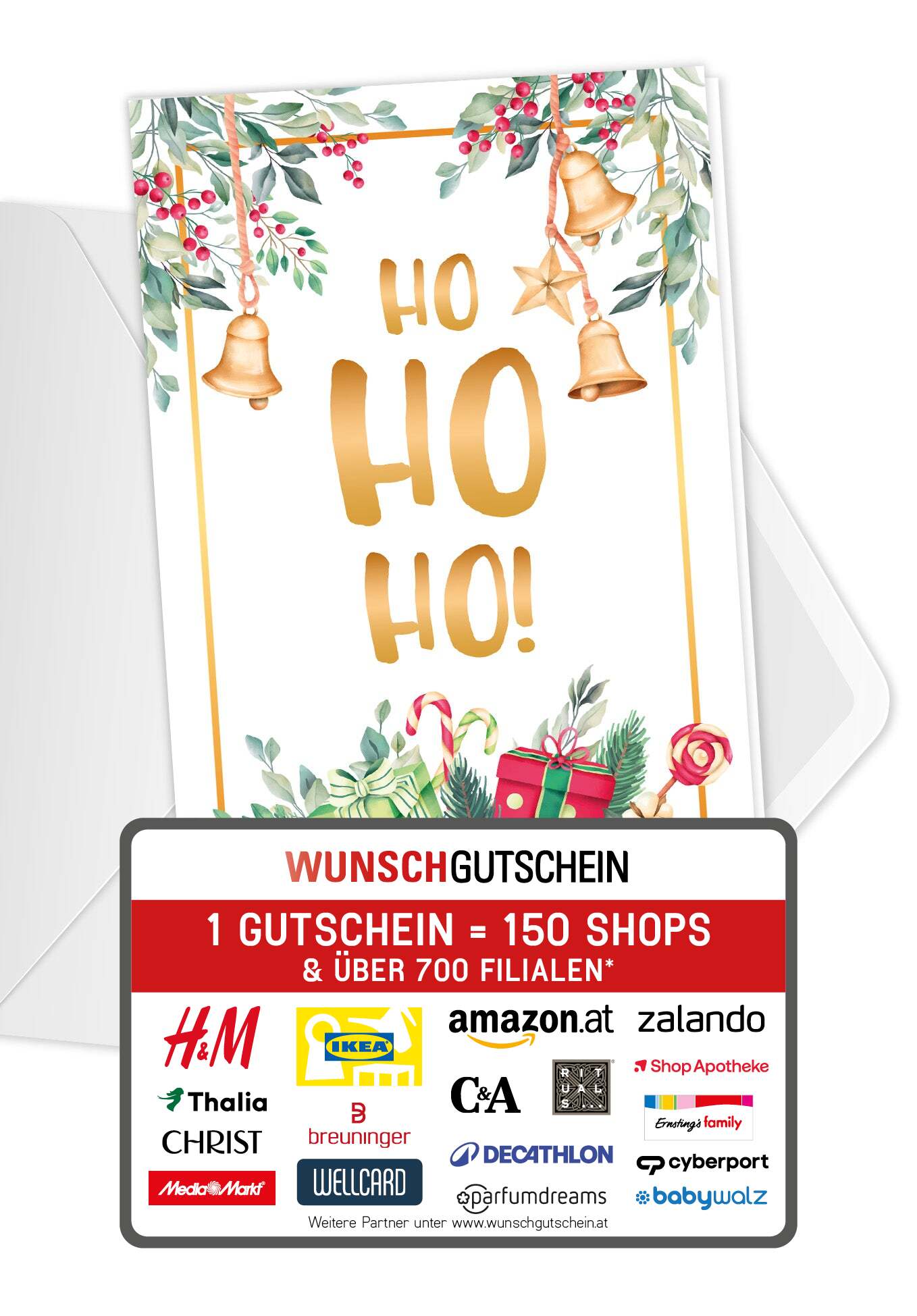 Ho Ho Ho - Zweige Aquarell