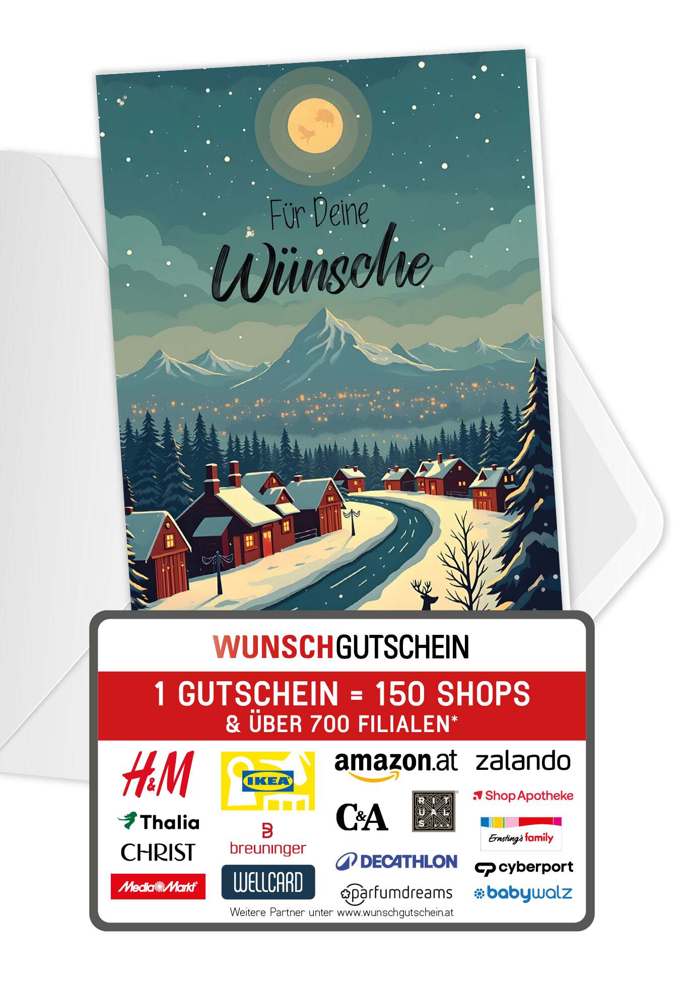 Für deine Wünsche - Winterstadt Rentier