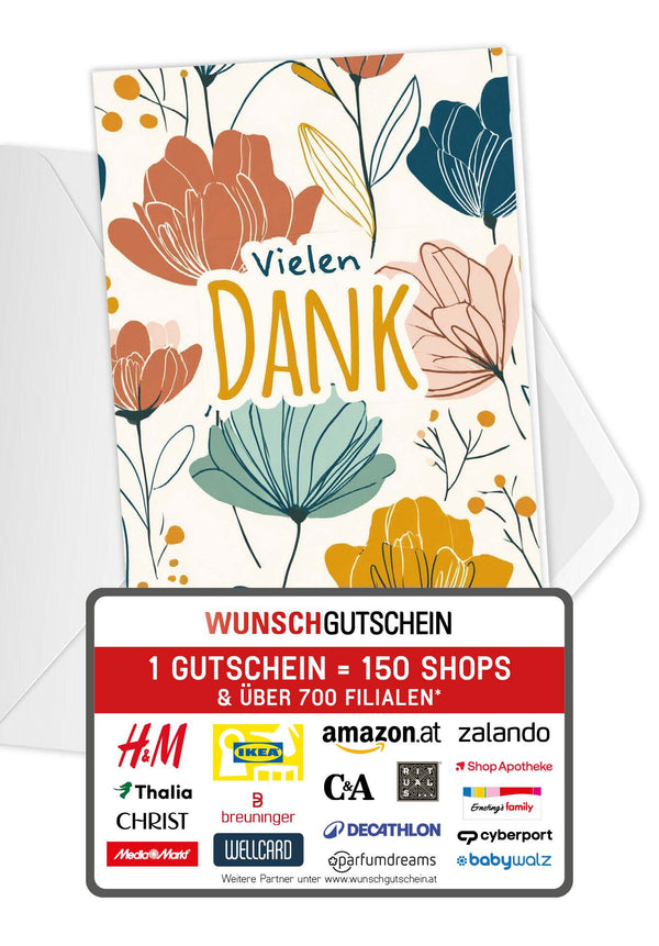 Vielen Dank - Blumenmuster