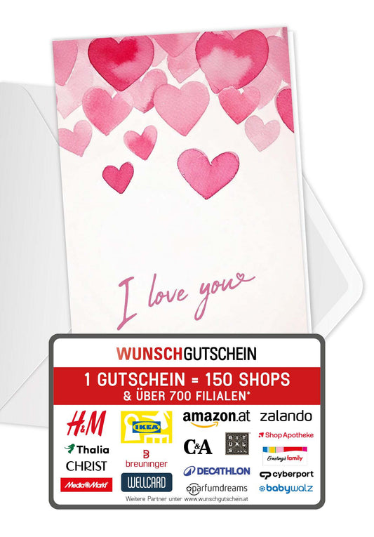 I Love You - Herzen Pink