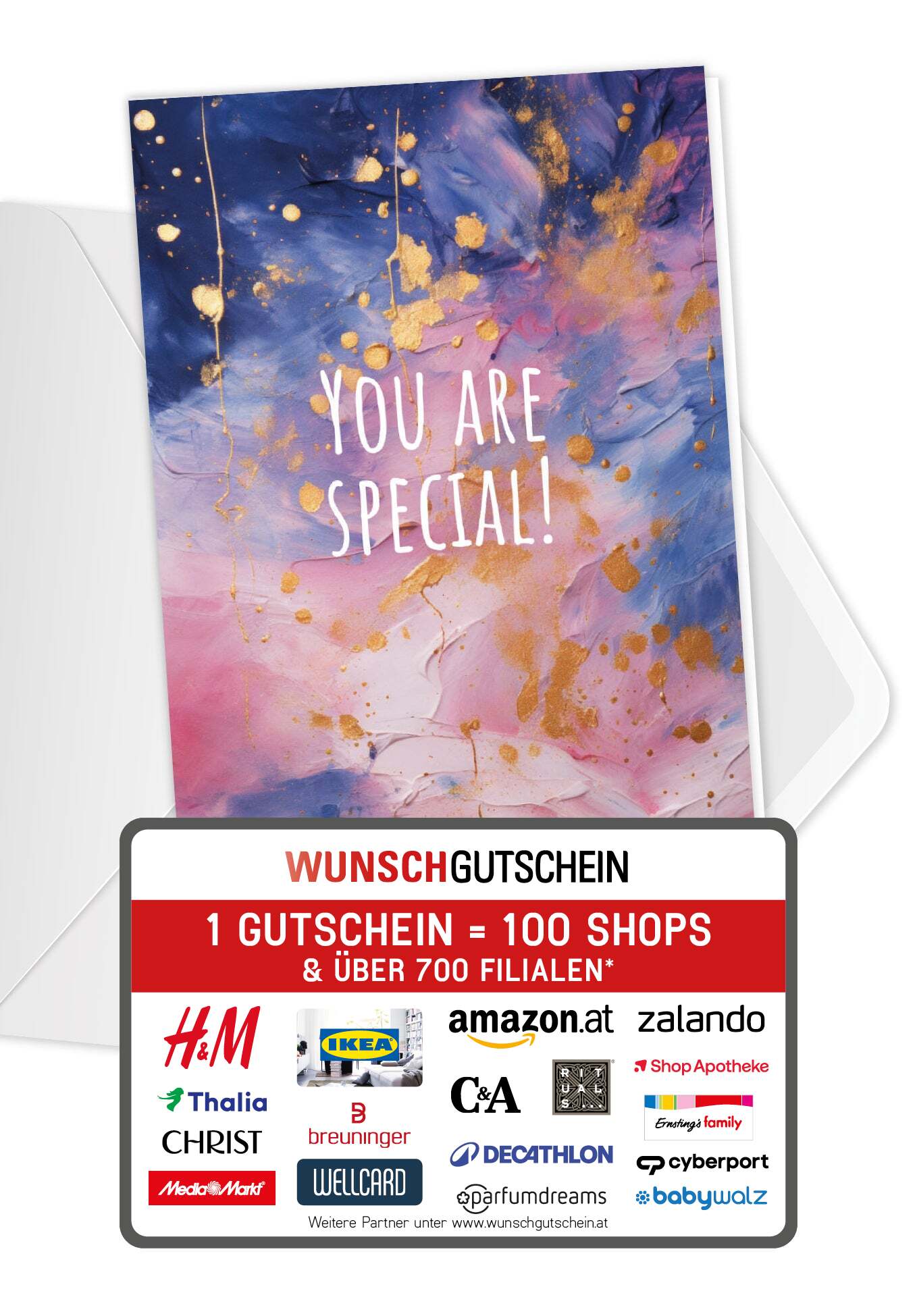 You are special - Bunt Gold (Gutscheinwert)