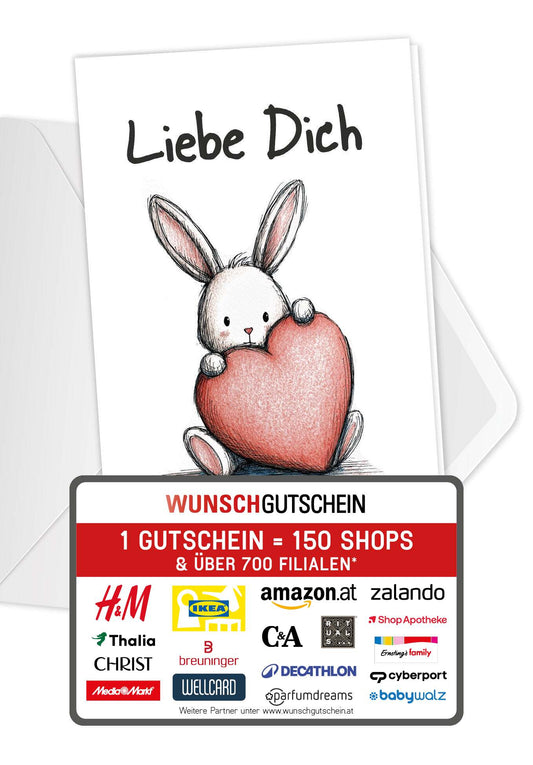 Liebe Dich - Hase Herz