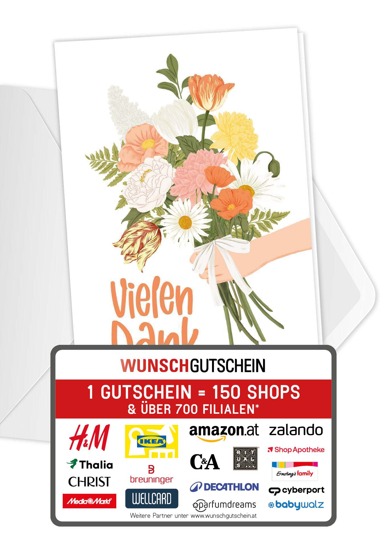 Vielen Dank - Blumenstrauss Orange