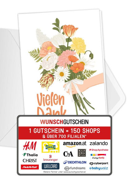 Vielen Dank - Blumenstrauss Orange