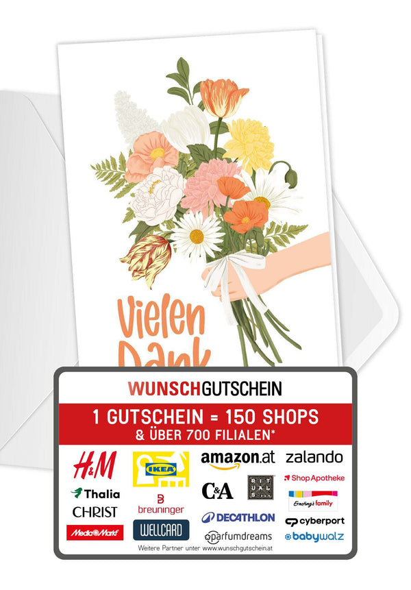 Vielen Dank - Blumenstrauss Orange