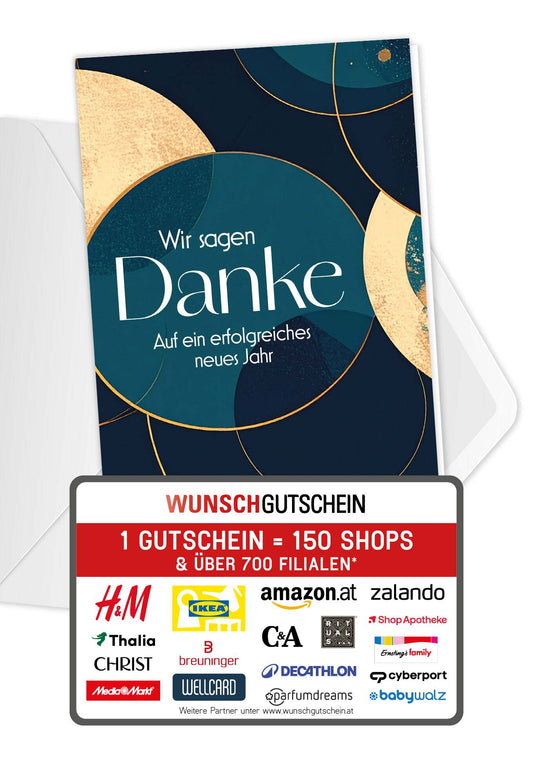 Erfolgreiches neues Jahr - Blau Gold Kreise