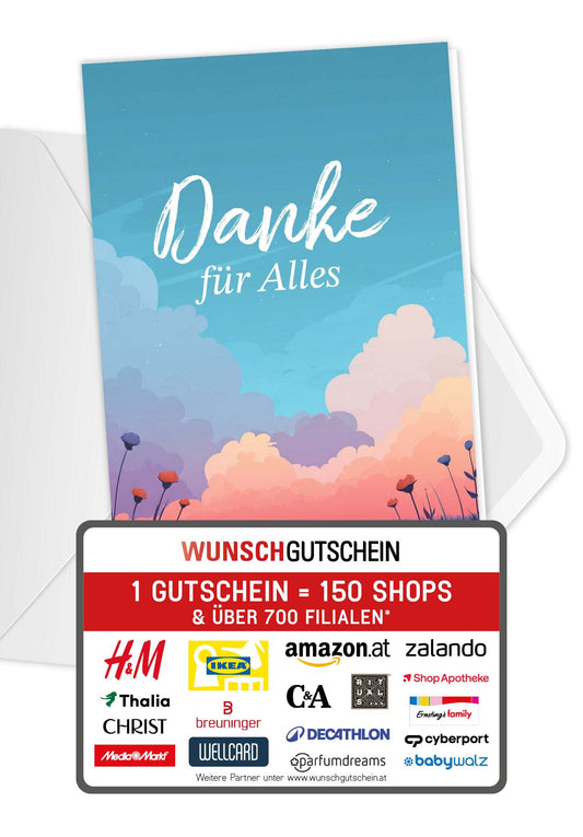 Danke für Alles - Bunte Wolken