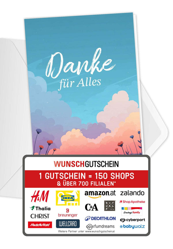 Danke für Alles - Bunte Wolken