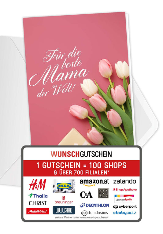 Für die beste Mama - Tulpen Geschenk