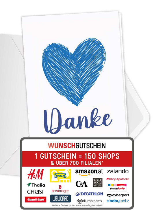 Danke - Herz Blau