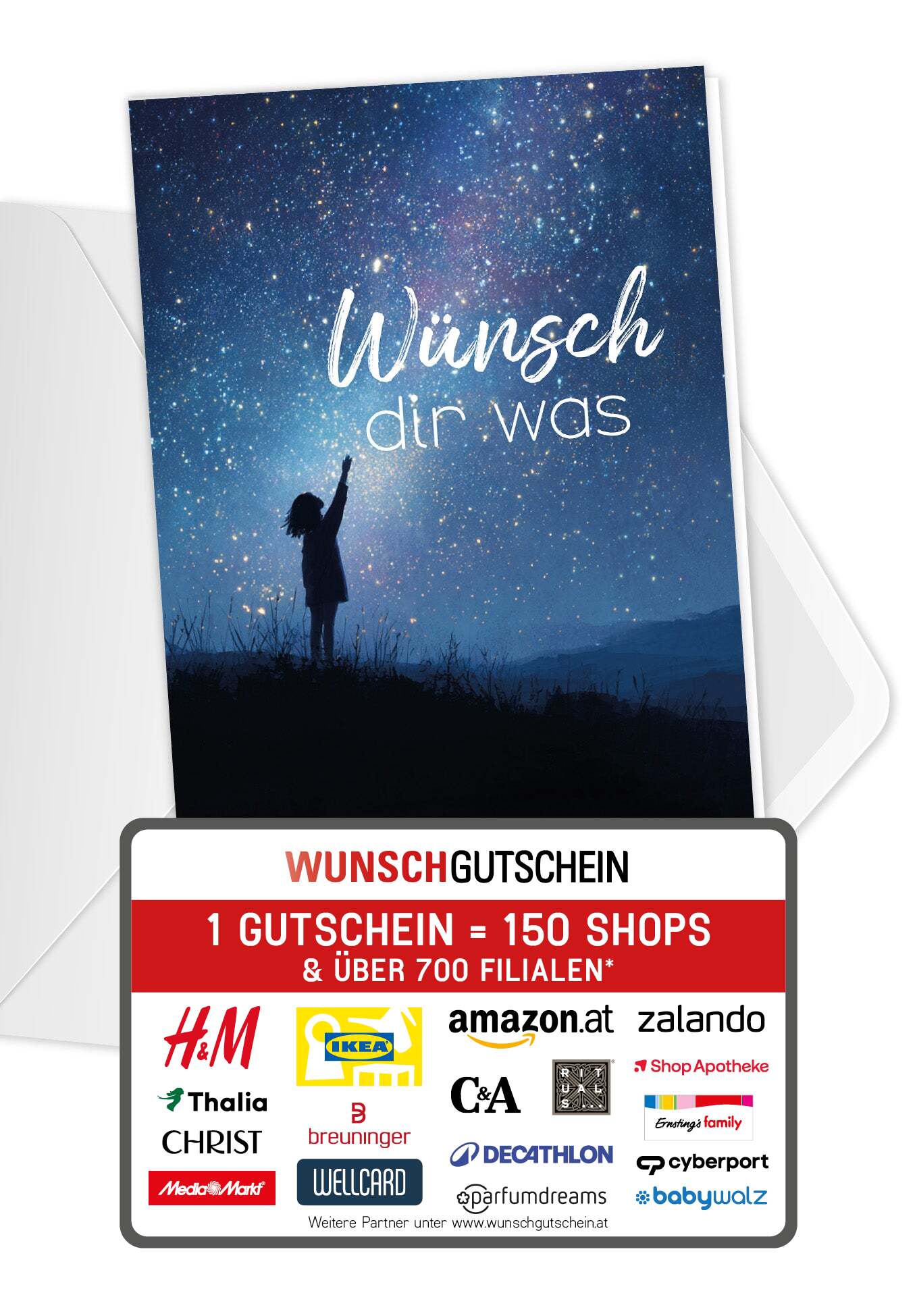 Wünsch dir was - Nachthimmel mit Kind