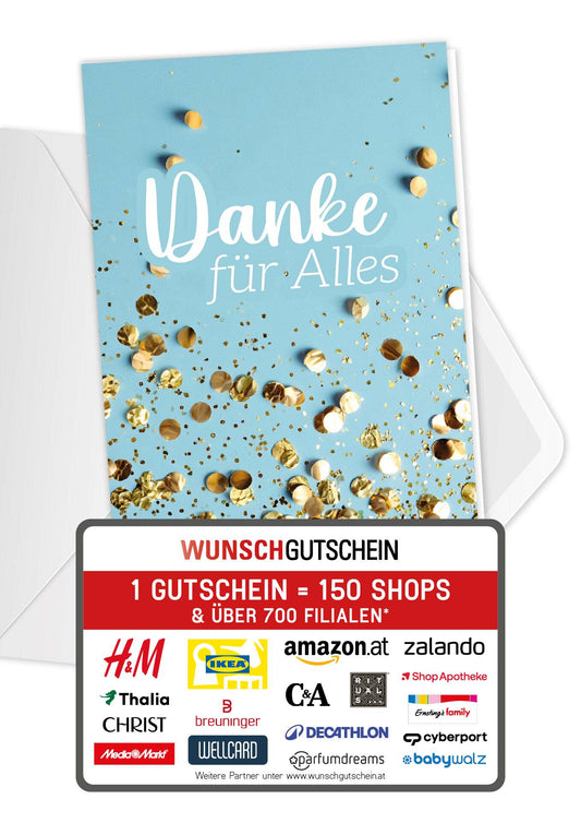 Danke für Alles - Konfetti Blau