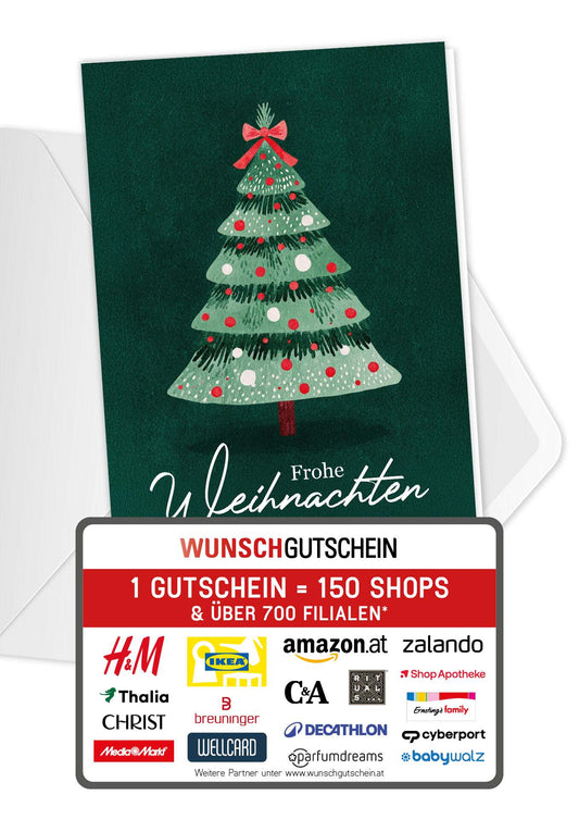 Frohe Weihnachten - Tannenbaum Grün