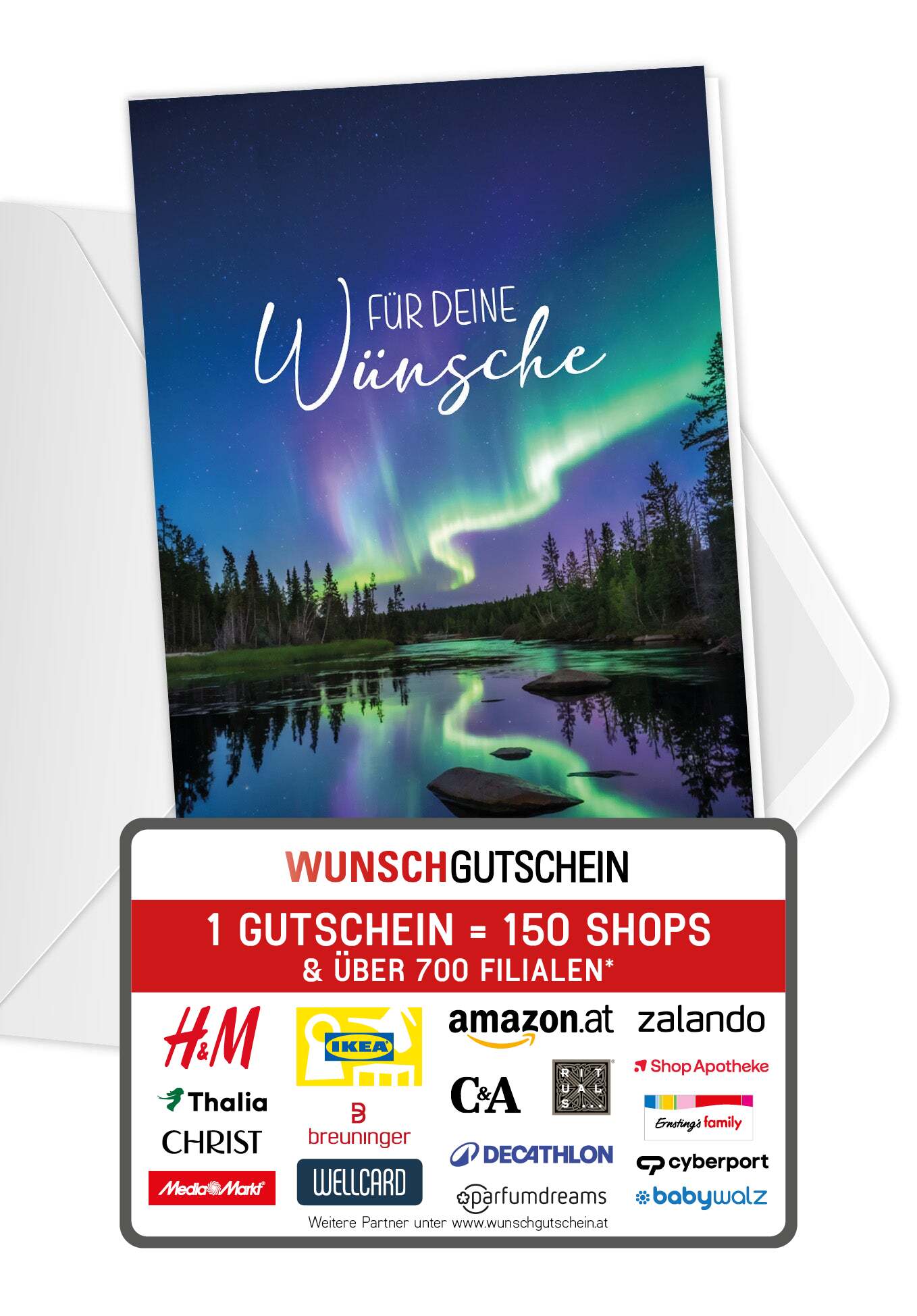 Für deine Wünsche - Polarlichter Wald