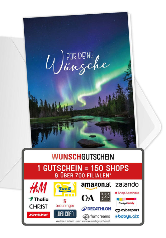 Für deine Wünsche - Polarlichter Wald