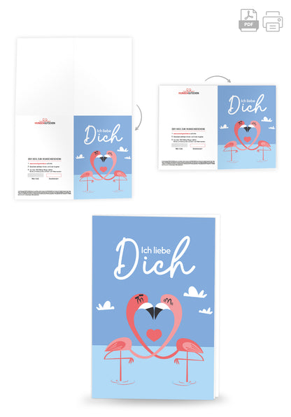 Ich liebe Dich - Flamingos