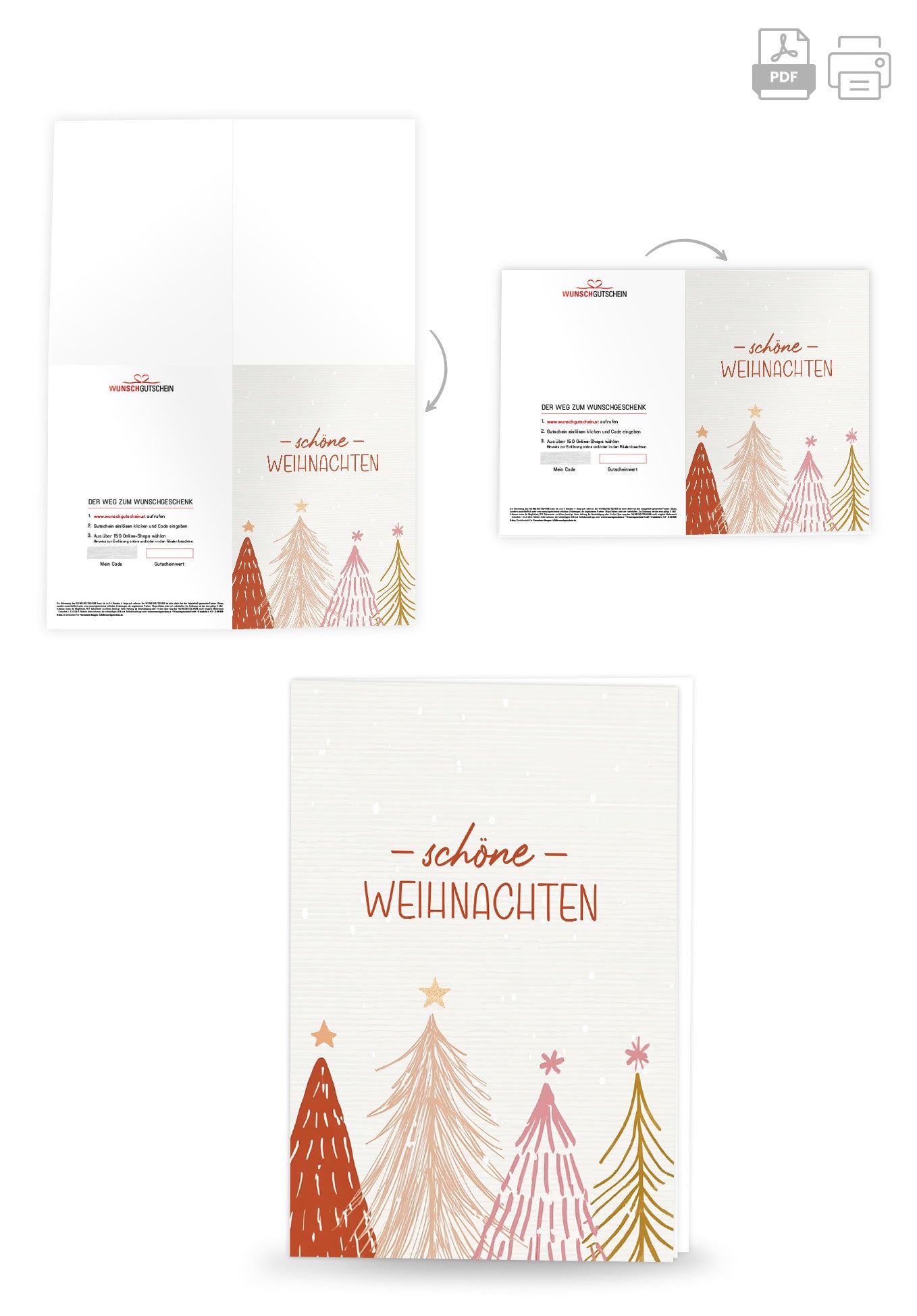 Schöne Weihnachten - Tannenbäume
