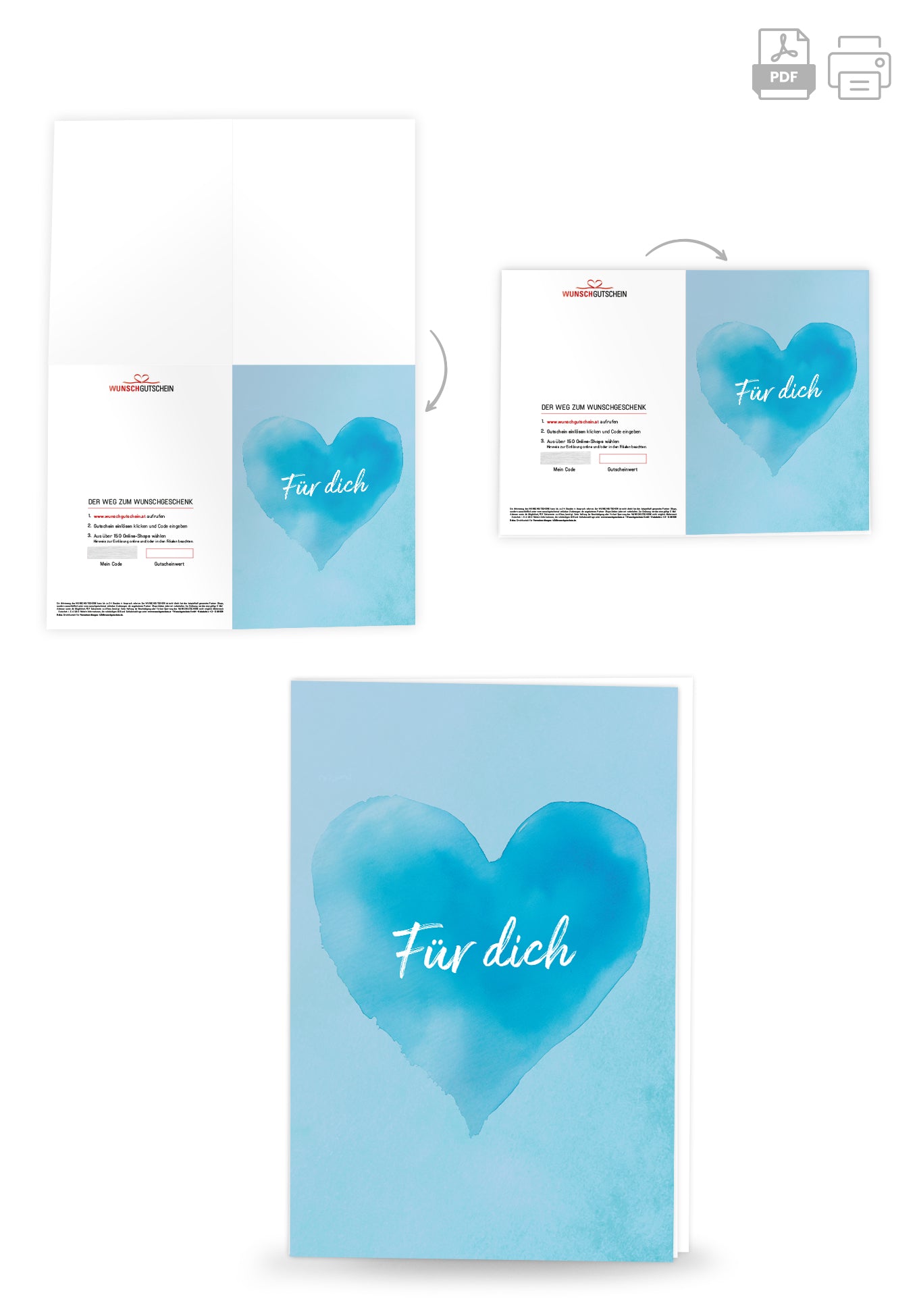 Für dich - Herz Blau