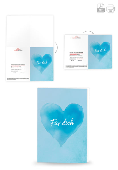 Für dich - Herz Blau