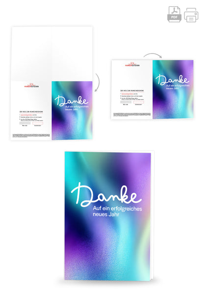 Danke erfolgreiches neues Jahr - Lila Blau