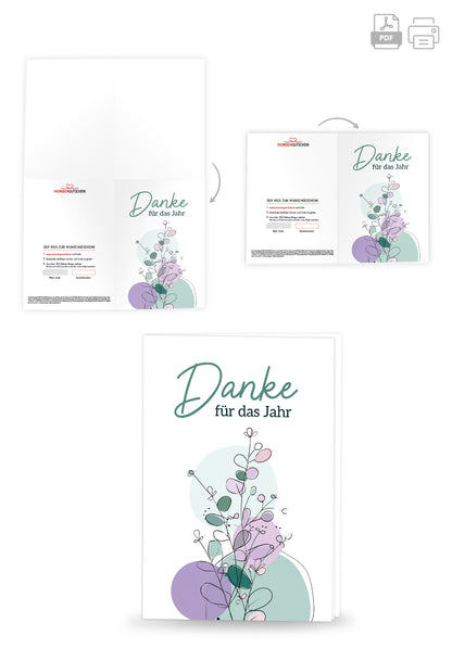 Danke für das Jahr - Lila Grün