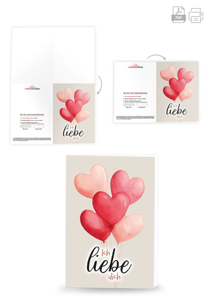 Ich liebe dich - Herzballons