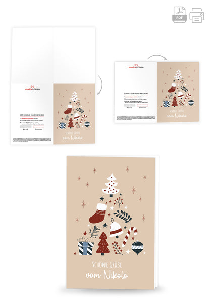 Grüße vom Nikolo - Doodle Beige