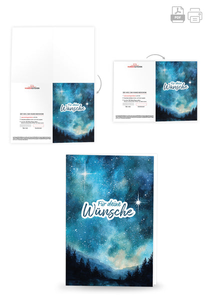 Für deine Wünsche - Nachthimmel Blau