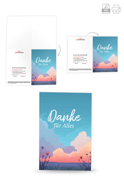 Danke für Alles - Bunte Wolken