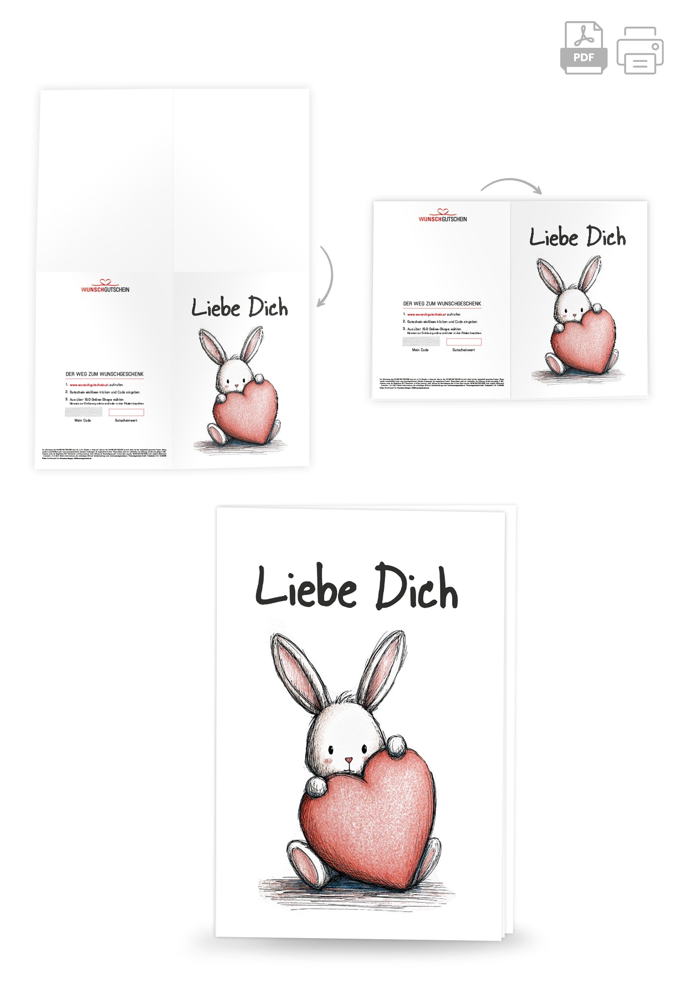 Liebe Dich - Hase Herz
