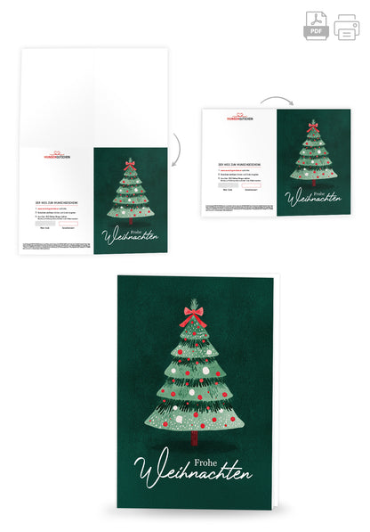 Frohe Weihnachten - Tannenbaum Grün