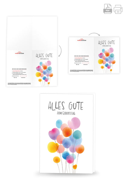 Alles Gute zum Geburtstag - Ballons Bunt