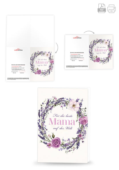 Für die beste Mama - Blumenkranz Lila