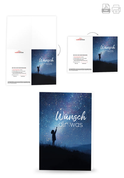 Wünsch dir was - Nachthimmel mit Kind