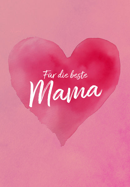 Für die beste Mama - Herz Pink (Gutscheinwert)