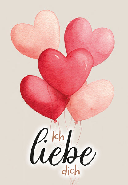 Ich liebe dich - Herzballons