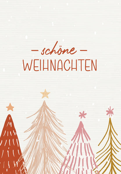 Schöne Weihnachten - Tannenbäume