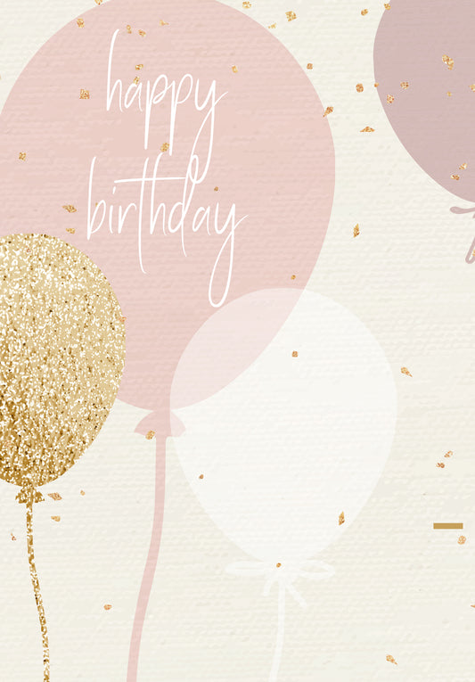 Happy Birthday - Ballons Rosa (Gutscheinwert)