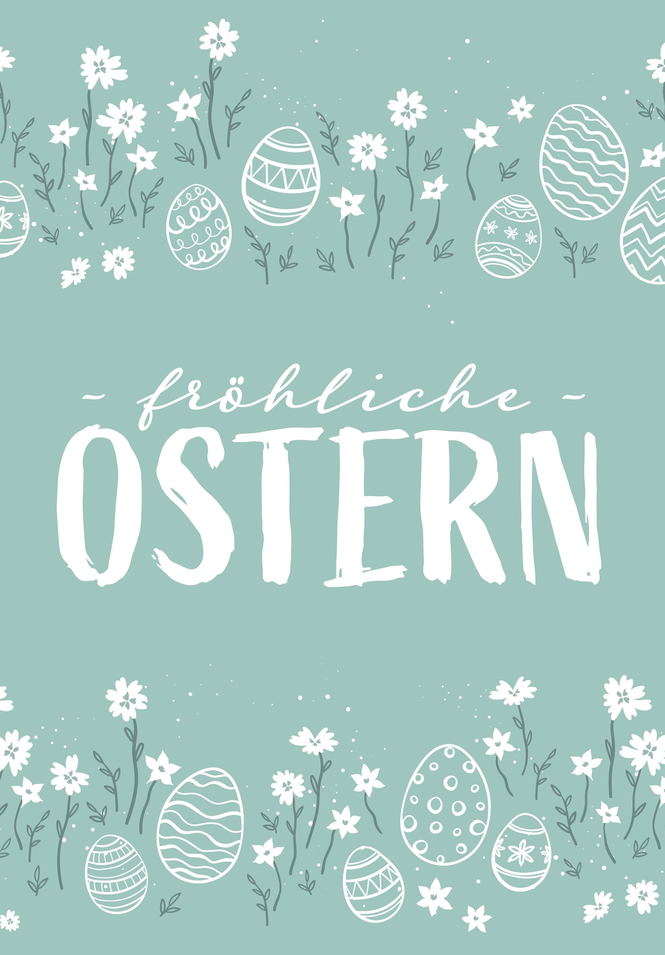 Fröhliche Ostern - Doodle Eier