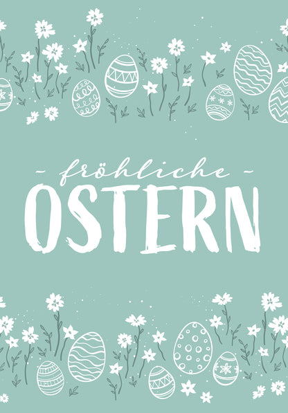 Fröhliche Ostern - Doodle Eier