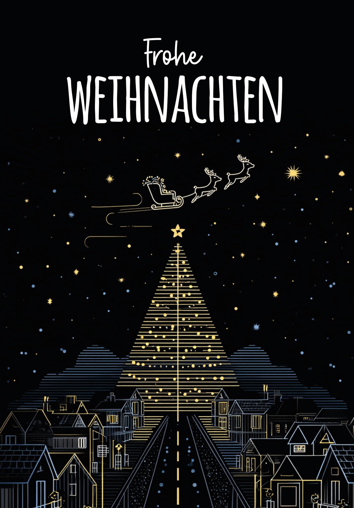 Frohe Weihnachten - Stadt Tannenbaum