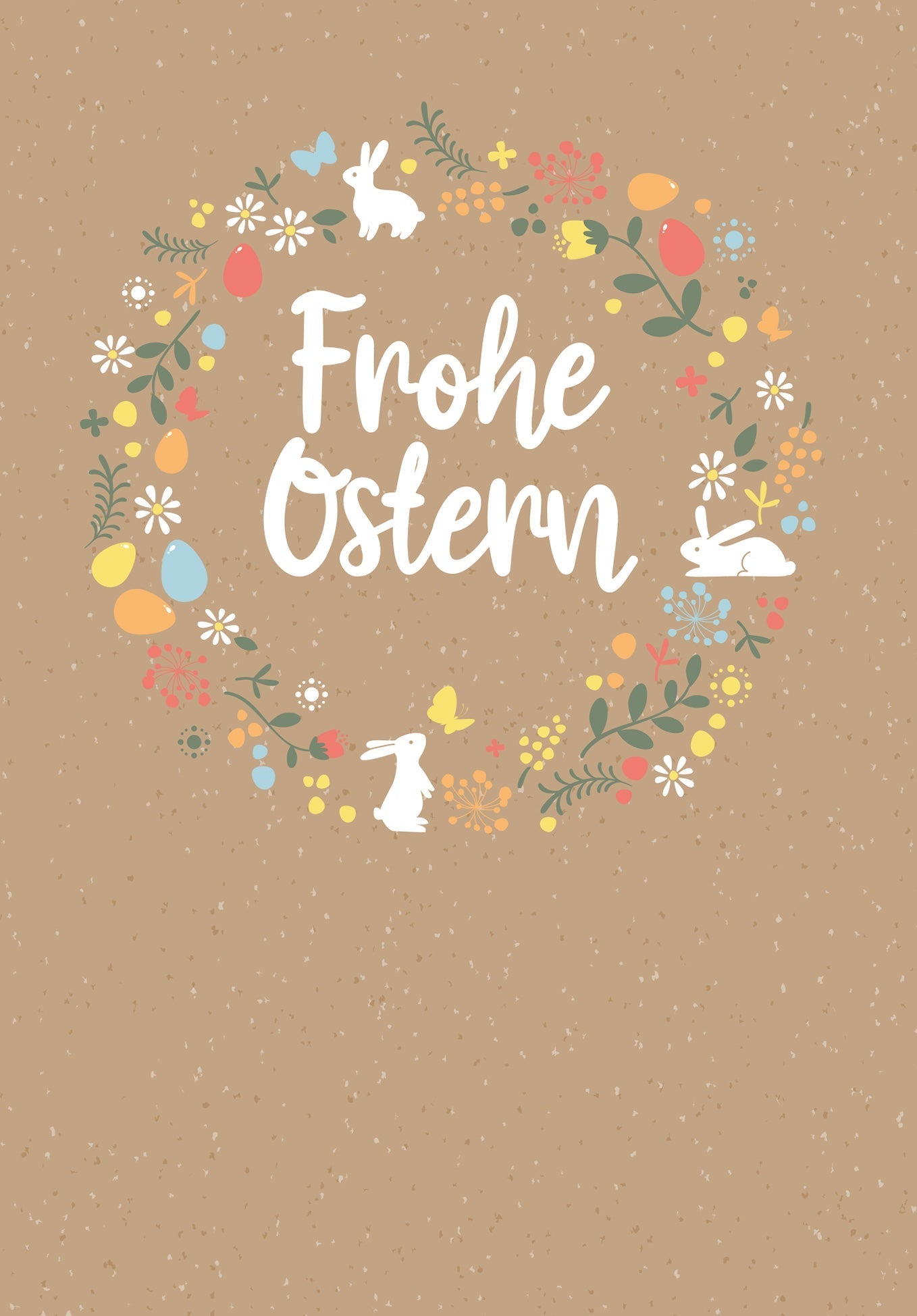 Frohe Ostern - Kranz Beige (Gutscheinwert)