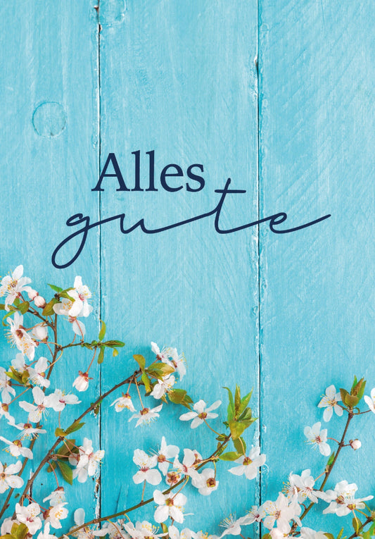 Alles Gute - Holz Blau