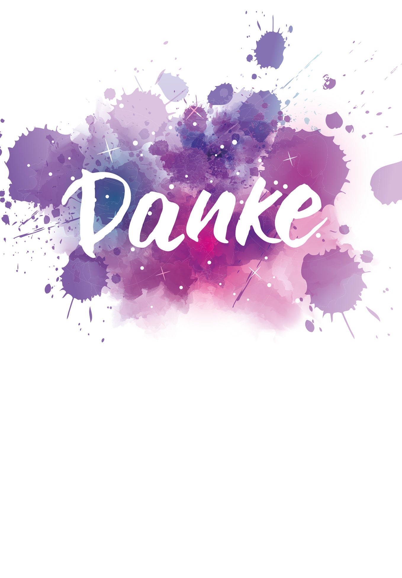 Danke - Lila Kleckse (Optional: Mit Logo für zzgl. 1 €)