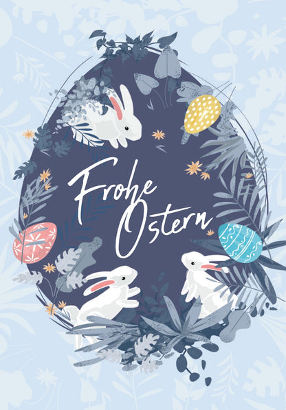 Frohe Ostern - Ei Blau