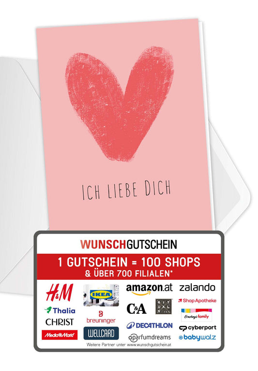 Ich liebe dich - Herz Rosa