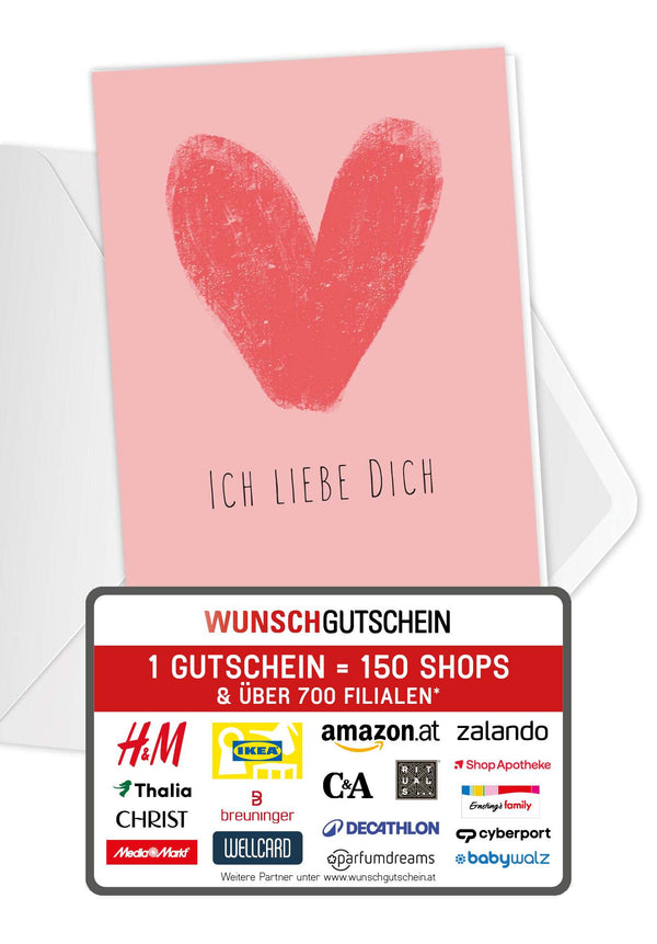 Ich liebe dich - Herz Rosa