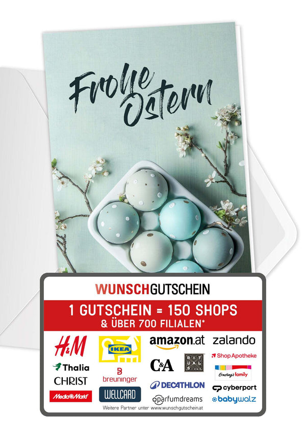 Frohe Ostern - Ostereier Blau